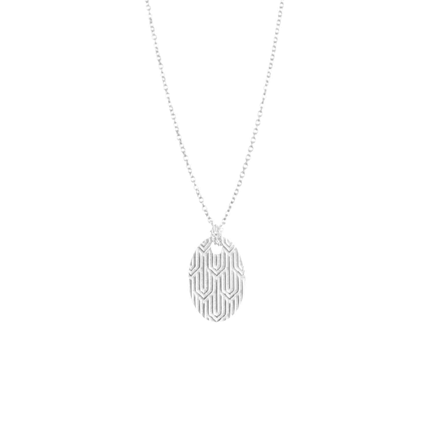 EVELYNE-M METROPOLIS | Embossing Medaillon - Necklace - Silver