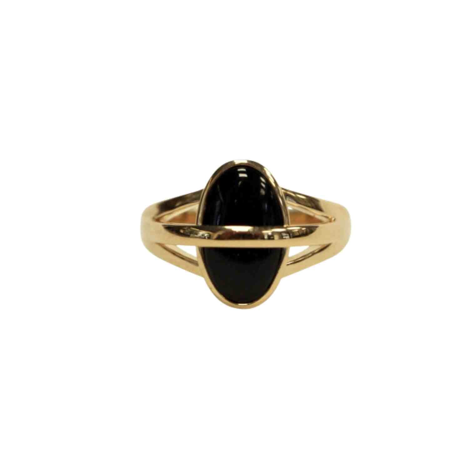 EVELYNE-M ONEIRO | Black Onyx Unite - Ring - 18 Karat Gold