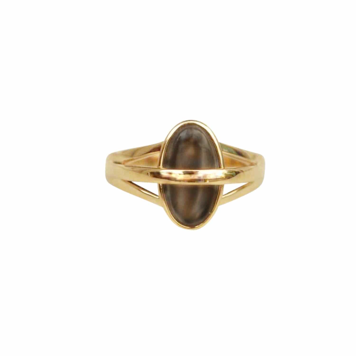 EVELYNE-M ONEIRO | Grey Moonstone Unite - Ring - 18 Karat Gold