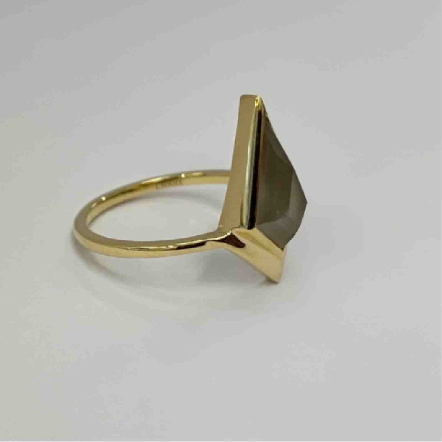 EVELYNE-M OPALIA | Dragon Grey Moonstone - Ring - 18 Karat Gold