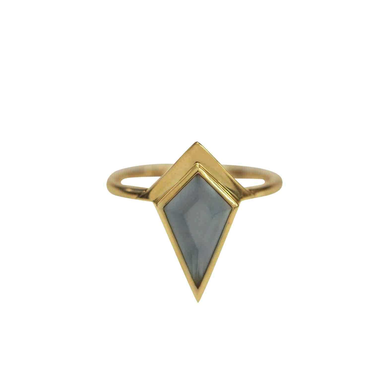 EVELYNE-M OPALIA | Dragon Grey Moonstone - Ring - 18 Karat Gold