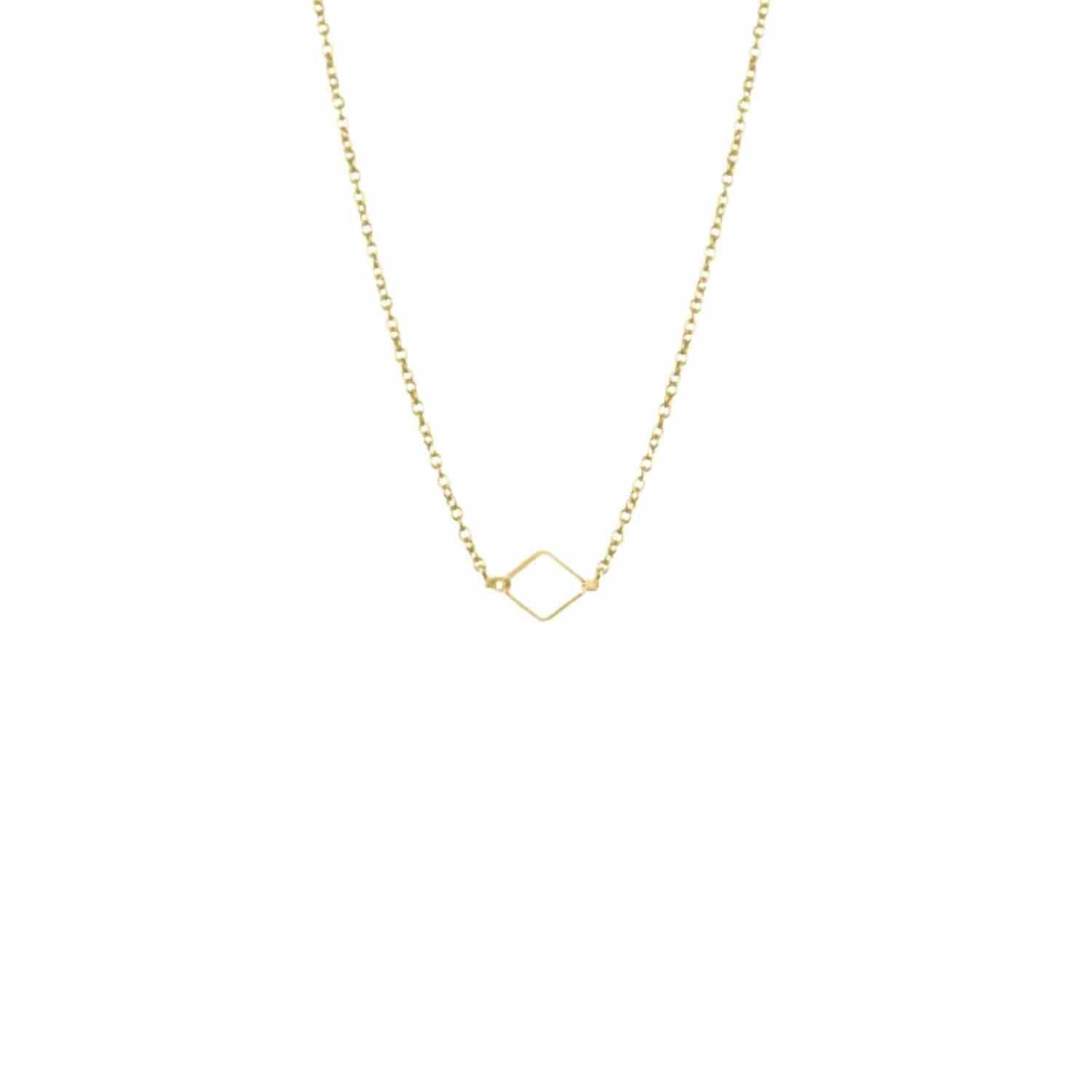 EVELYNE-M 40cm OPALIA | Rhombus Minimal - Necklace - Gold