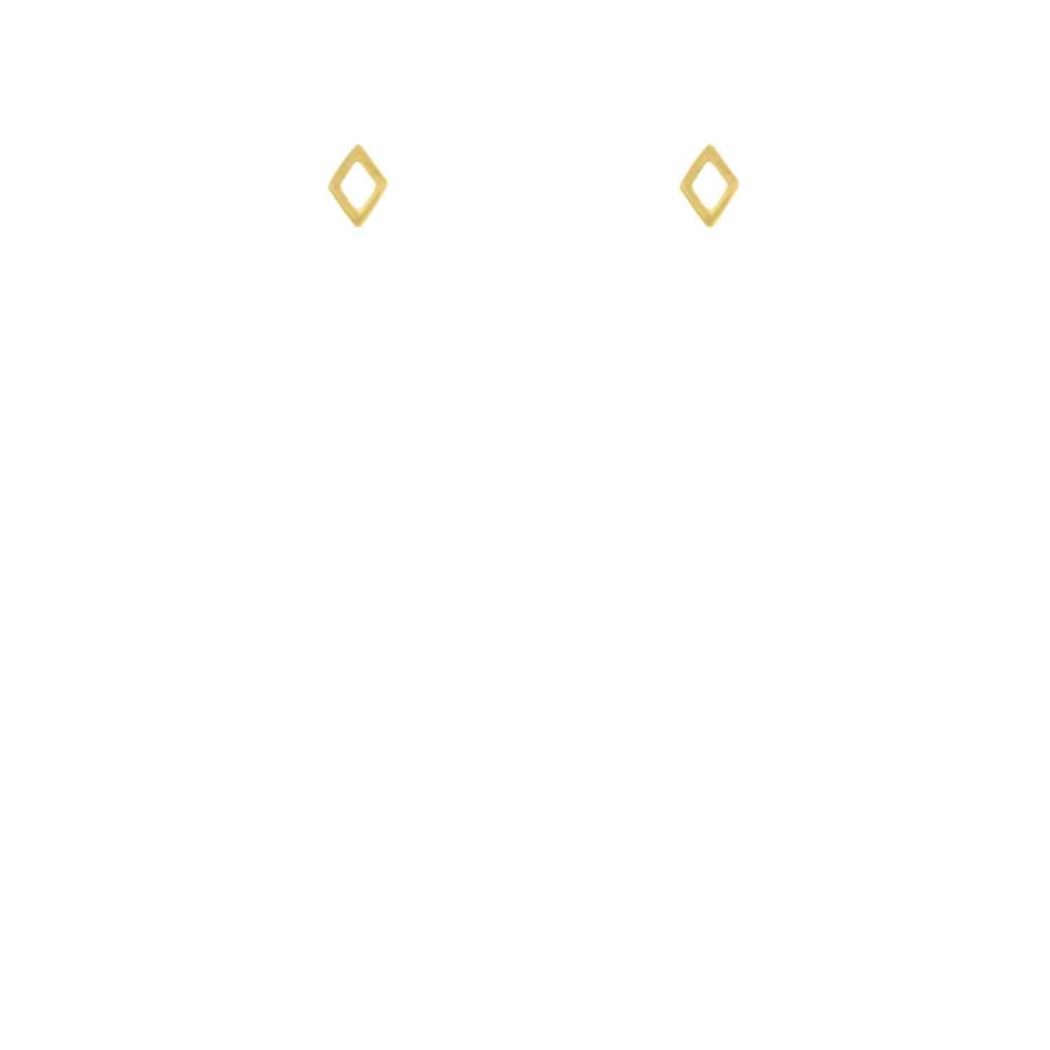 EVELYNE-M OPALIA | Rhombus Outline - Stud Earring - Gold