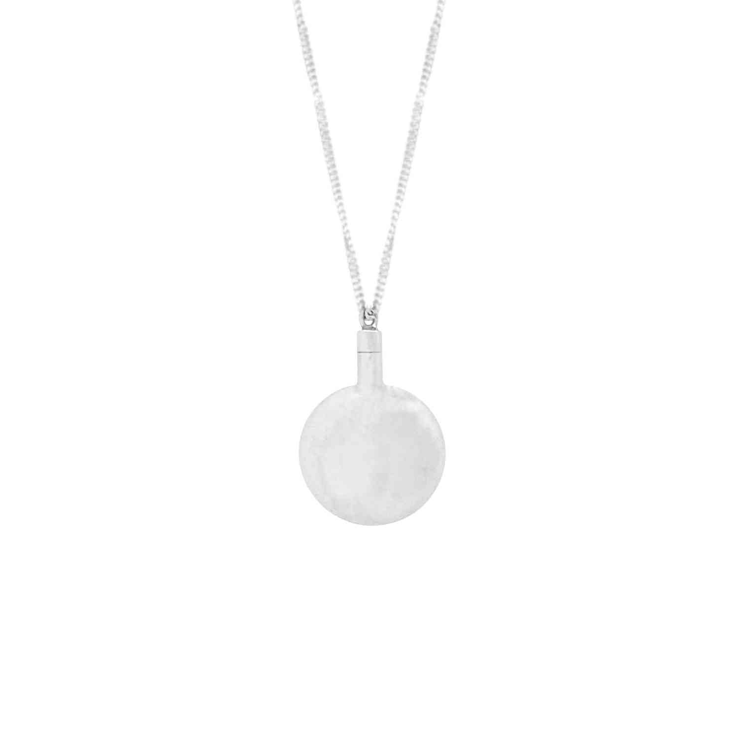 EVELYNE-M 80cm PAILLETTE | Fragrance Locket - Necklace - Silver