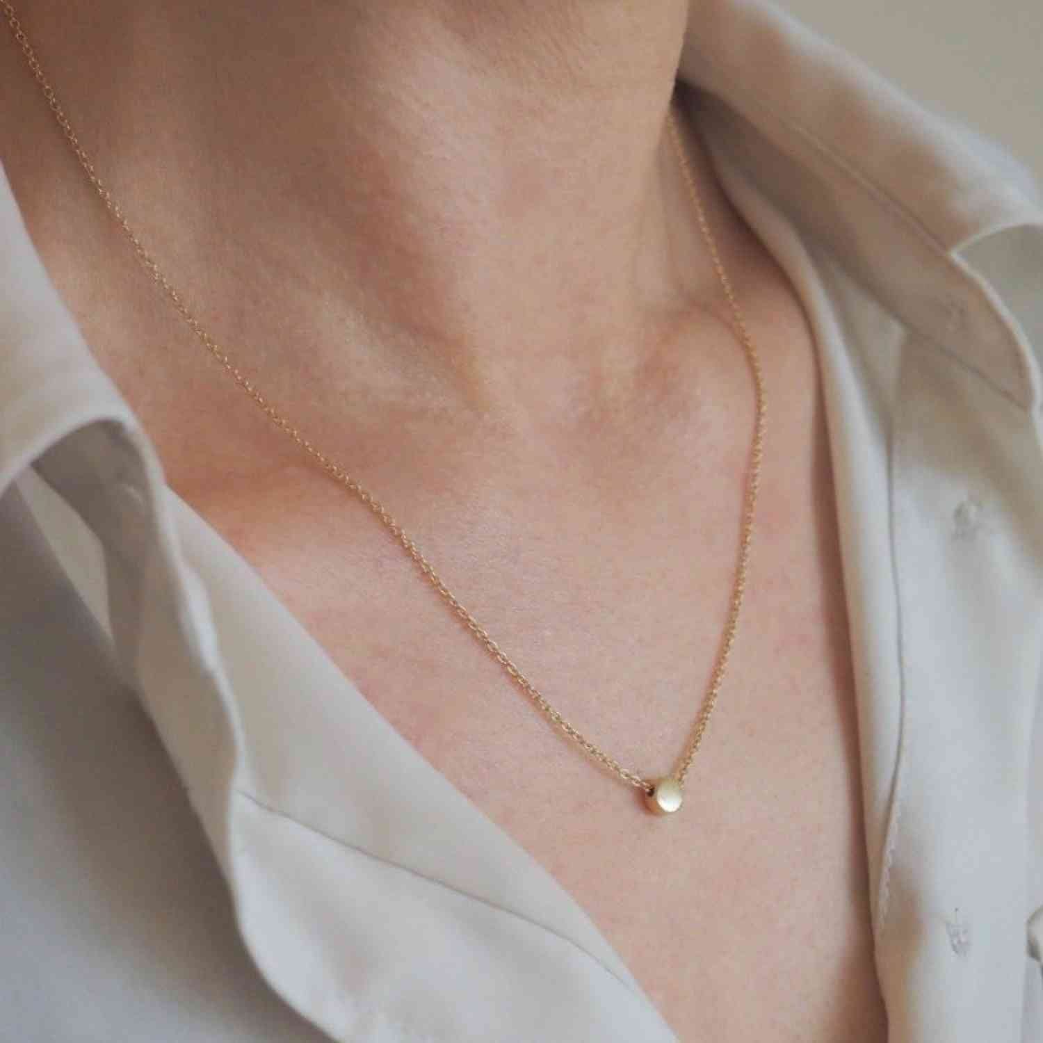 EVELYNE-M 45cm PAILLETTE | Orbit - Necklace - Gold