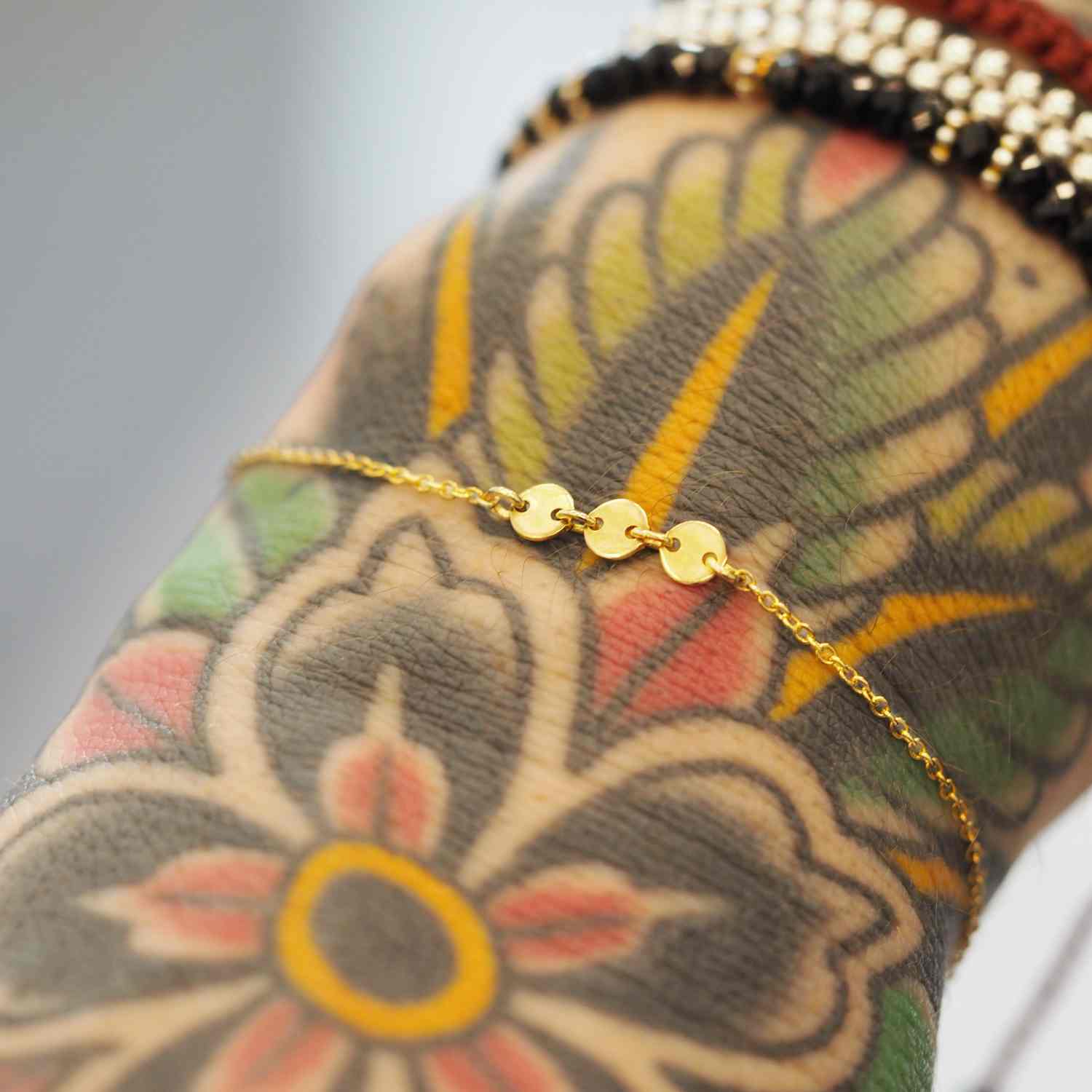 EVELYNE-M PAILLETTE | Three - Bracelet - Gold