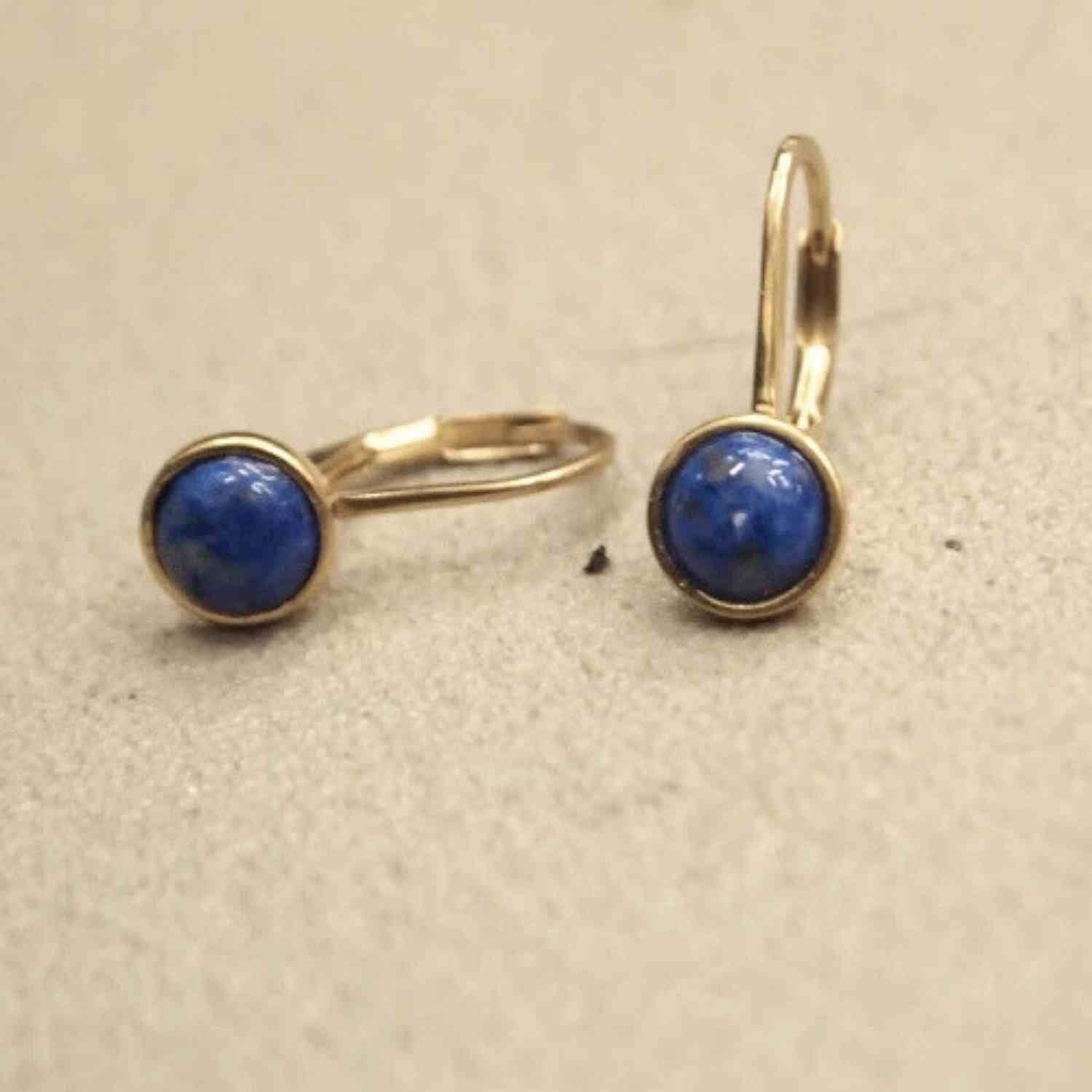 EVELYNE-M PANTHERA | Denim Lapislazuli - Brisur Earring - Gold