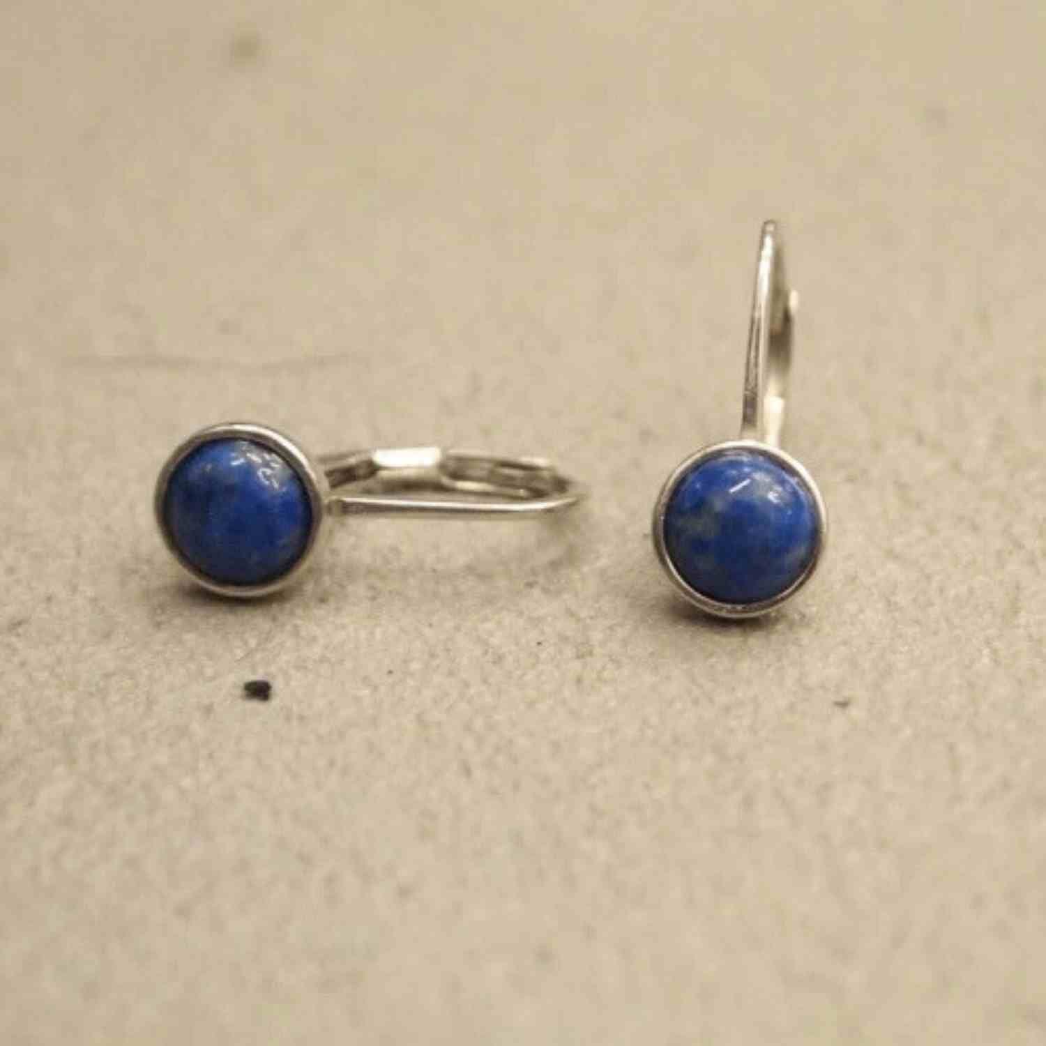 EVELYNE-M PANTHERA | Denim Lapislazuli - Brisur Earring - Silver