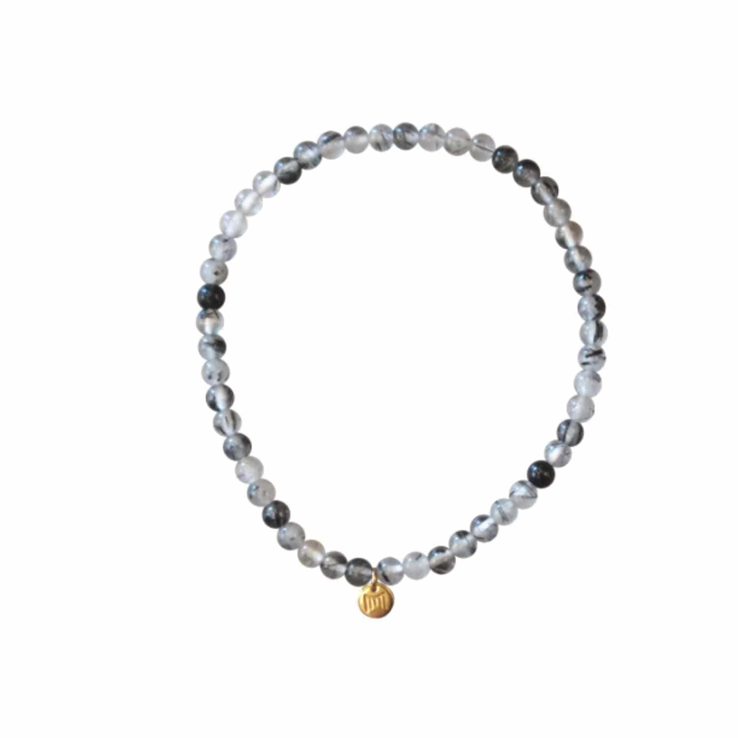 EVELYNE-M Einheitsgrösse / Black&White / Vergoldet PANTHERA | Gemstone (4) - Bracelet