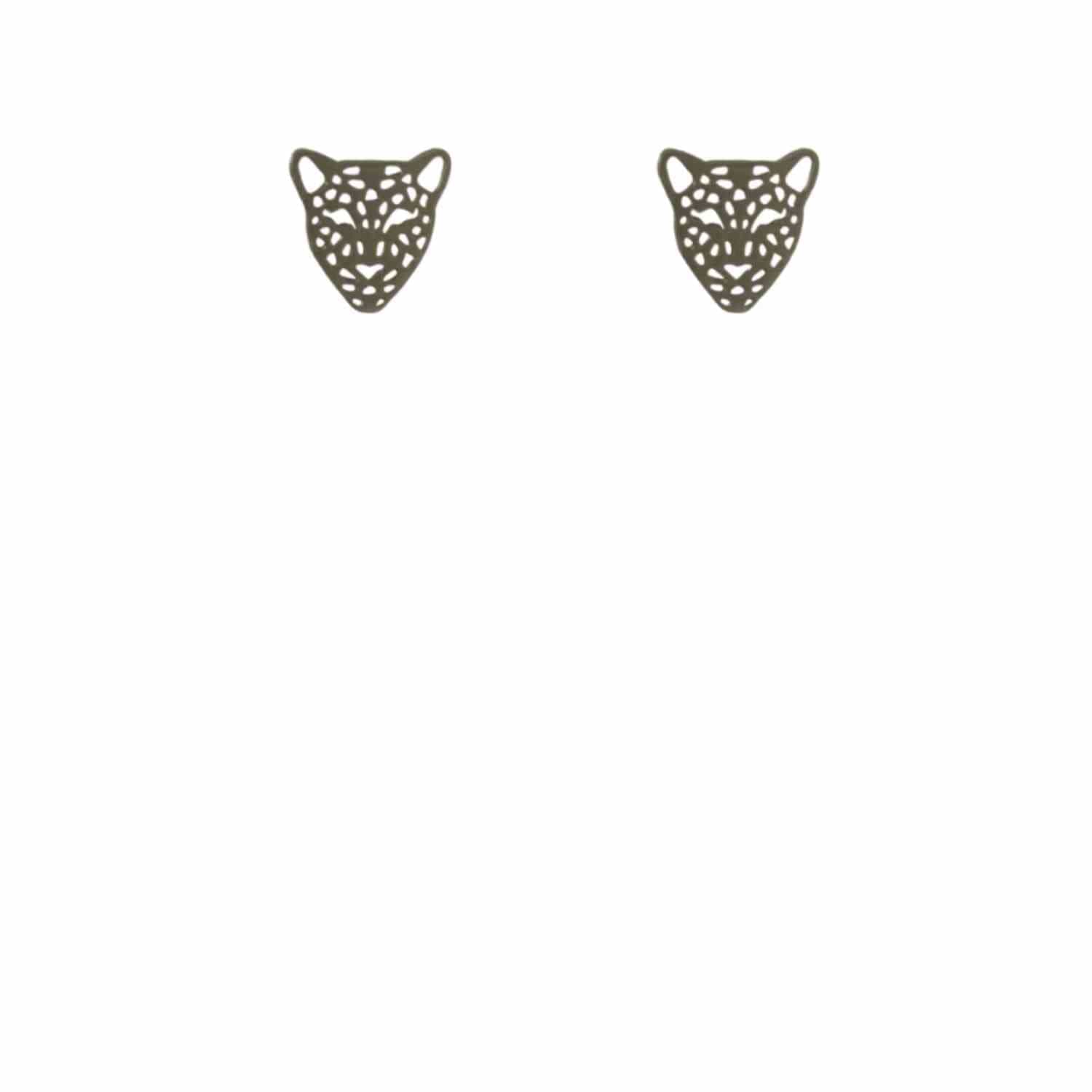EVELYNE-M PANTHERA | Head Midi - Stud Earring - Ruthenium