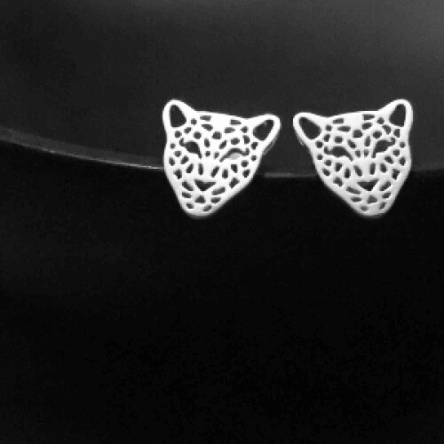 EVELYNE-M PANTHERA | Head Mini - Stud Earring - Silver