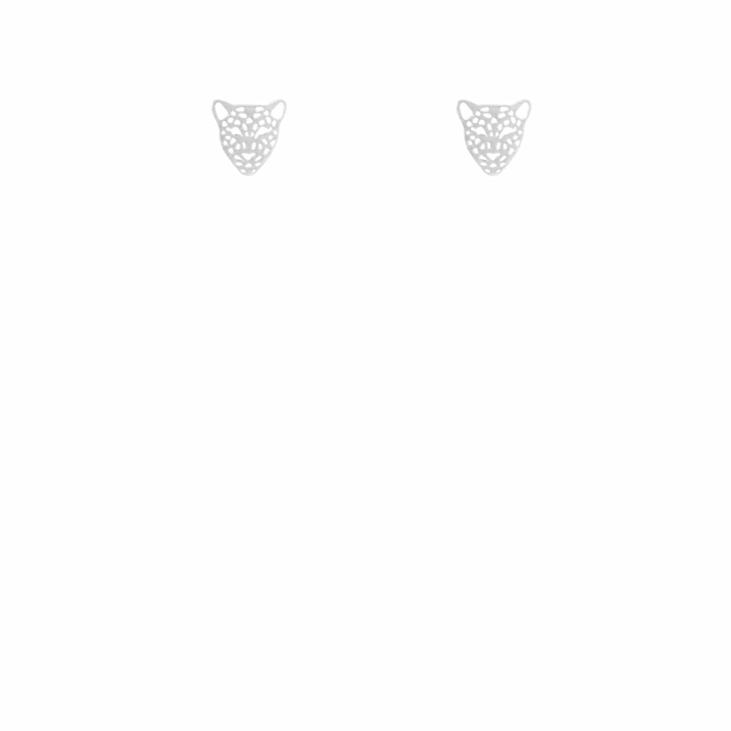 EVELYNE-M PANTHERA | Head Mini - Stud Earring - Silver