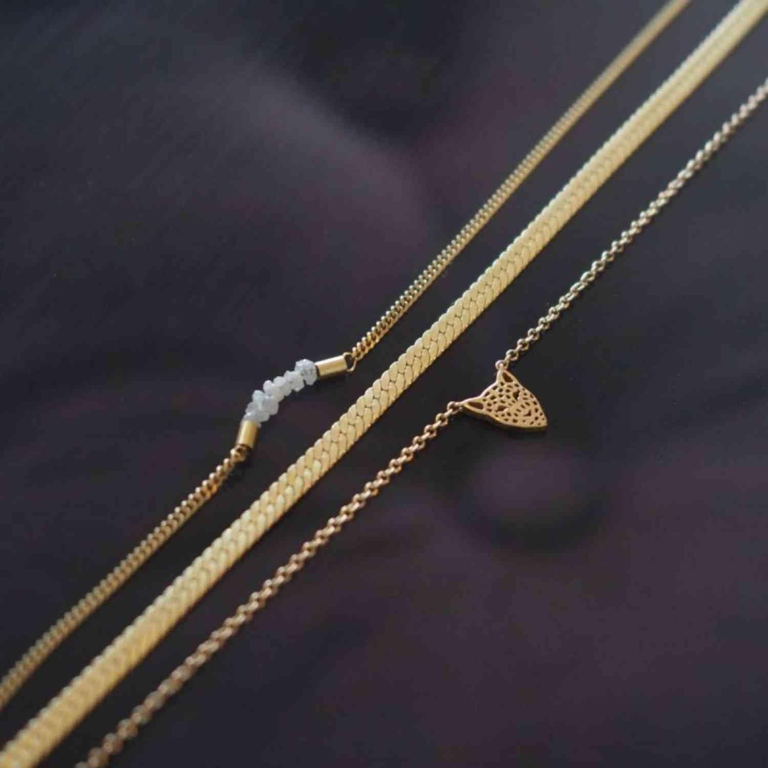 EVELYNE-M 38-42cm PANTHERA | Head - Necklace - Gold