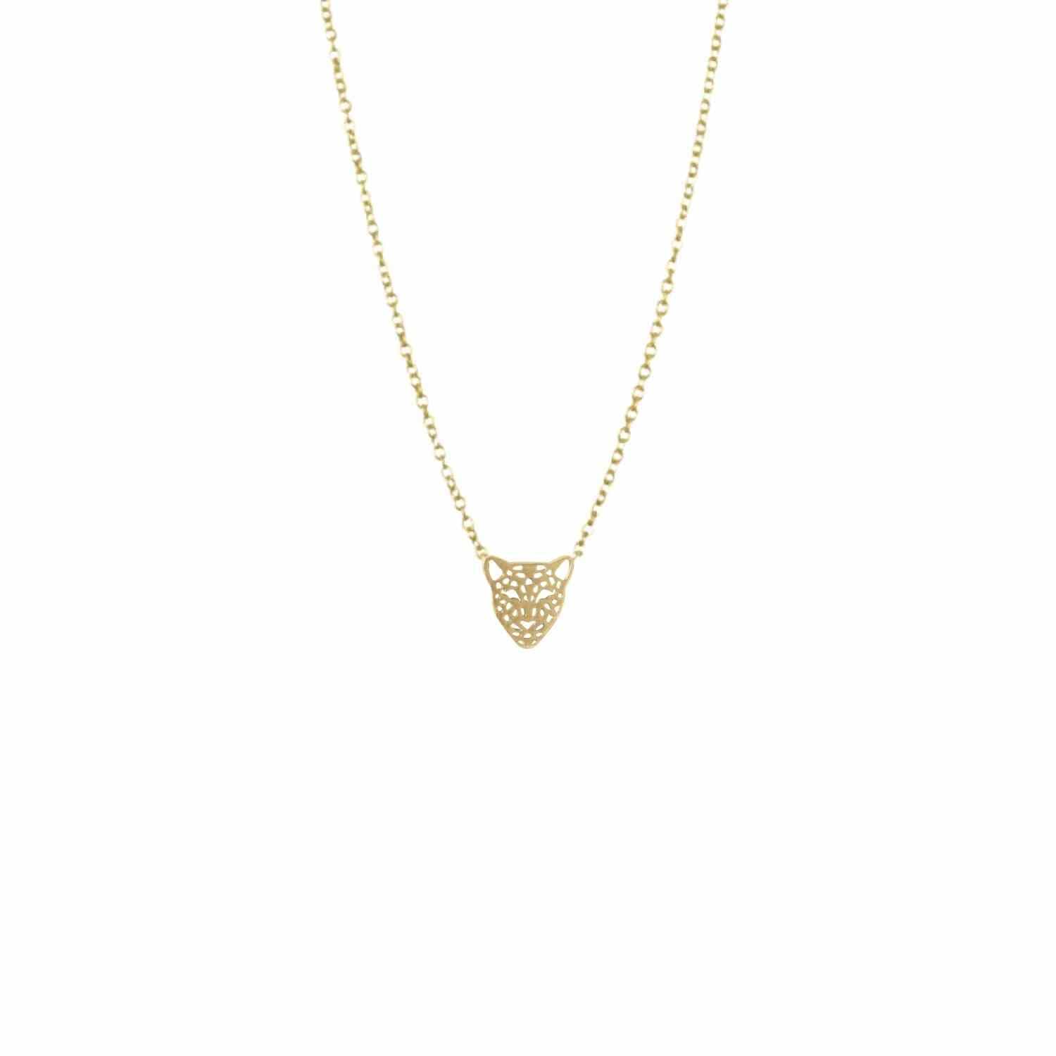 EVELYNE-M 38-42cm PANTHERA | Head - Necklace - Gold