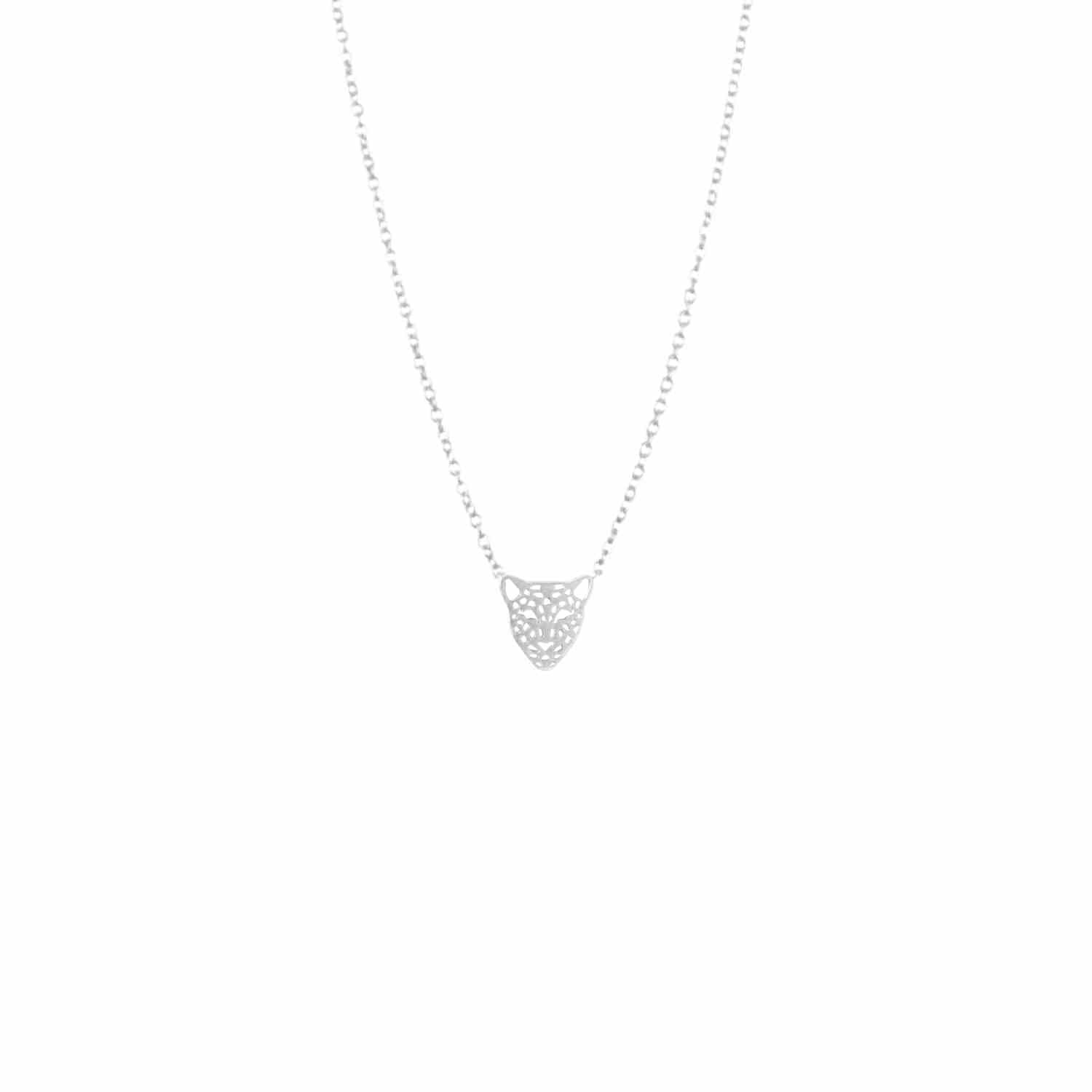 EVELYNE-M 38-42cm PANTHERA | Head - Necklace - Silver