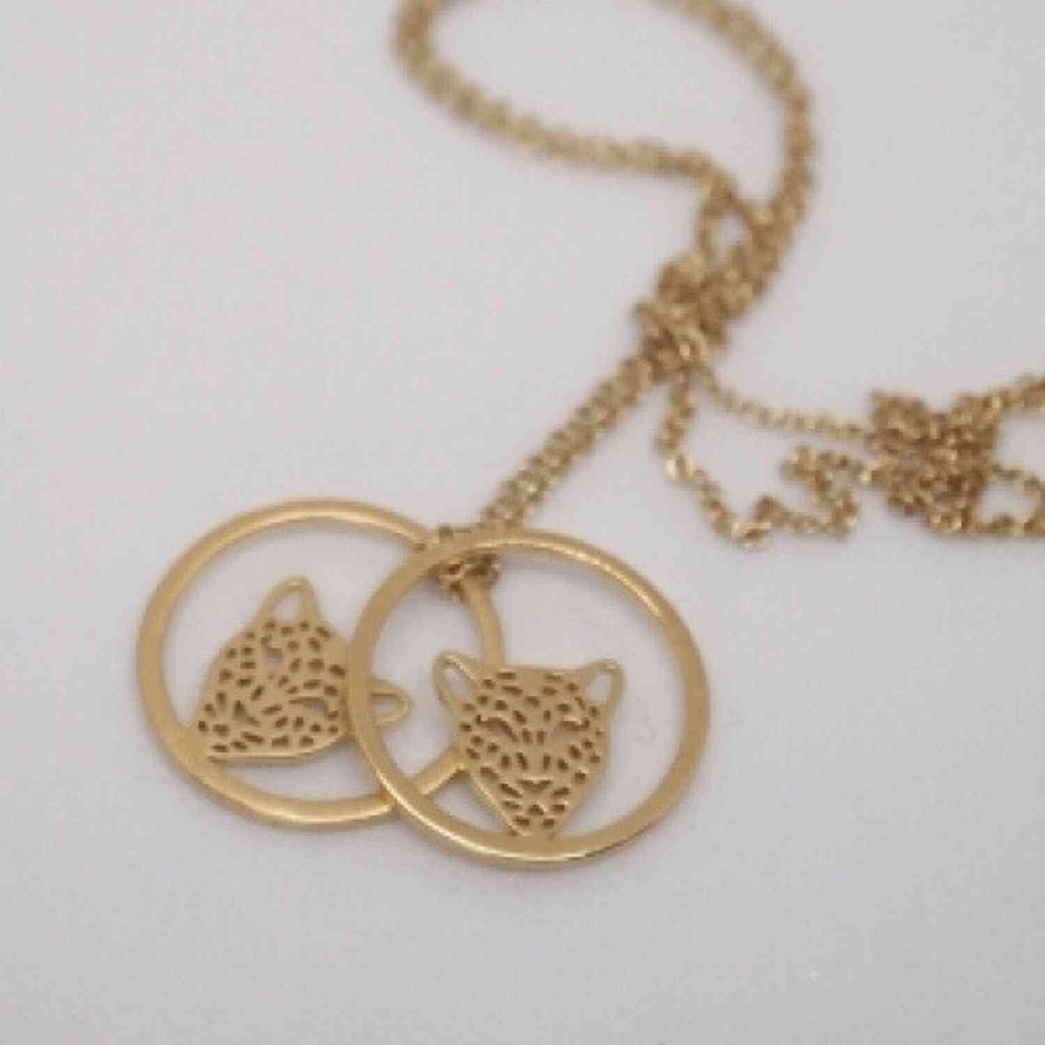 EVELYNE-M PANTHERA | in Circle - Necklace - Gold