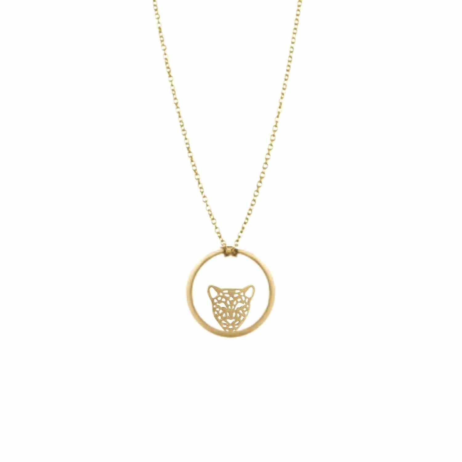 EVELYNE-M PANTHERA | in Circle - Necklace - Gold