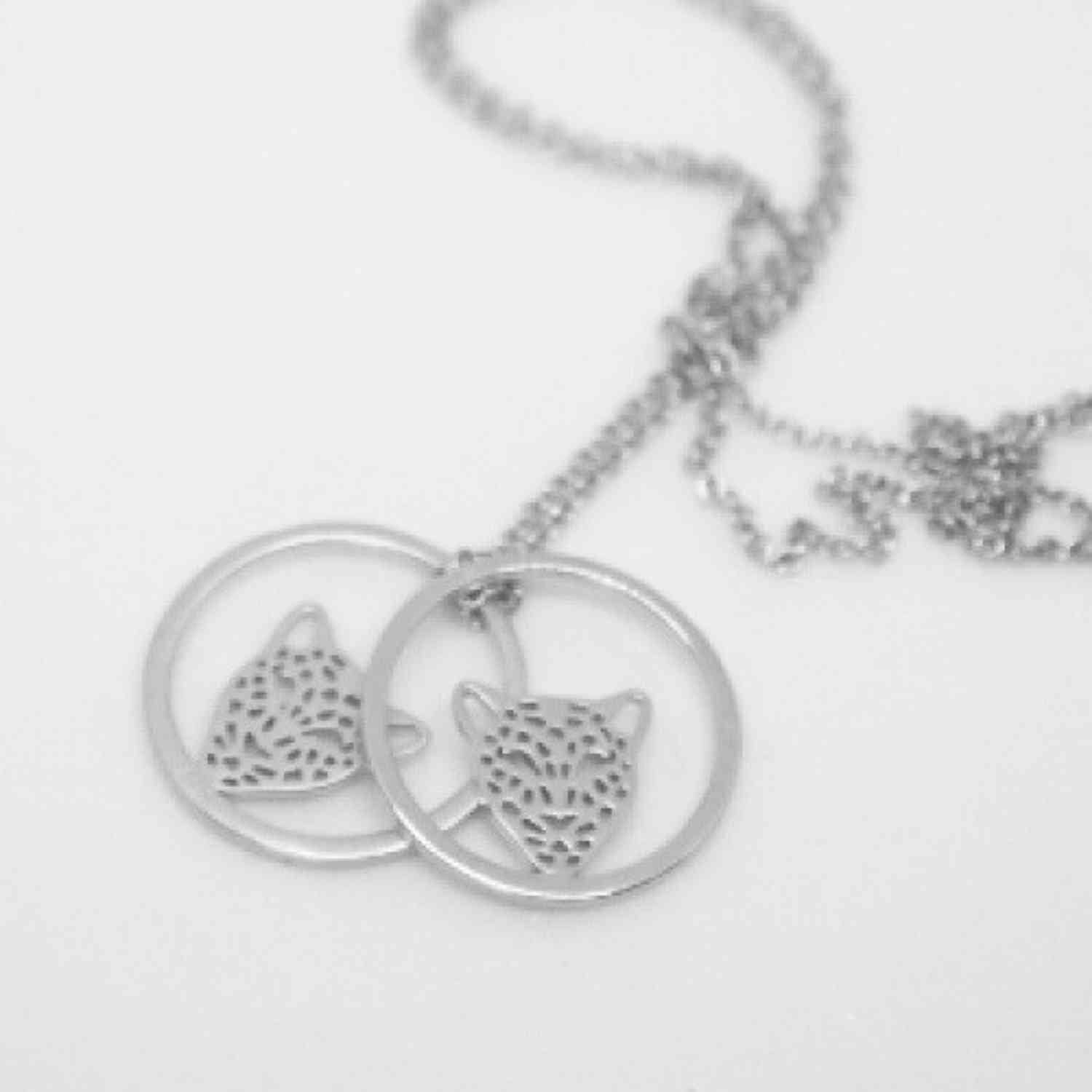 EVELYNE-M PANTHERA | in Circle - Necklace - Silver