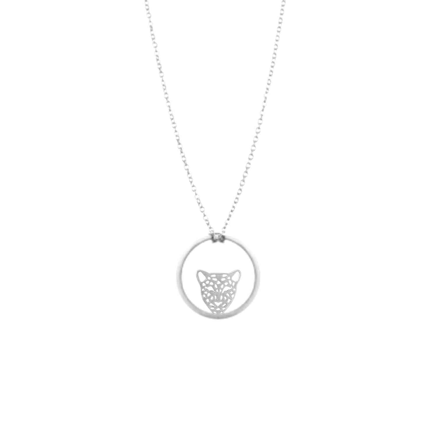 EVELYNE-M PANTHERA | in Circle - Necklace - Silver