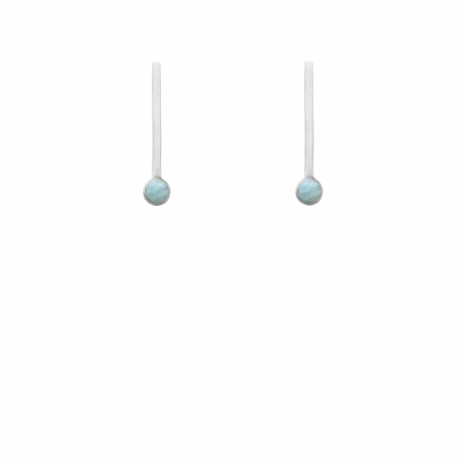 EVELYNE-M PETIT POINT | Amazonite Sputnik I - Stud Earring - Silver