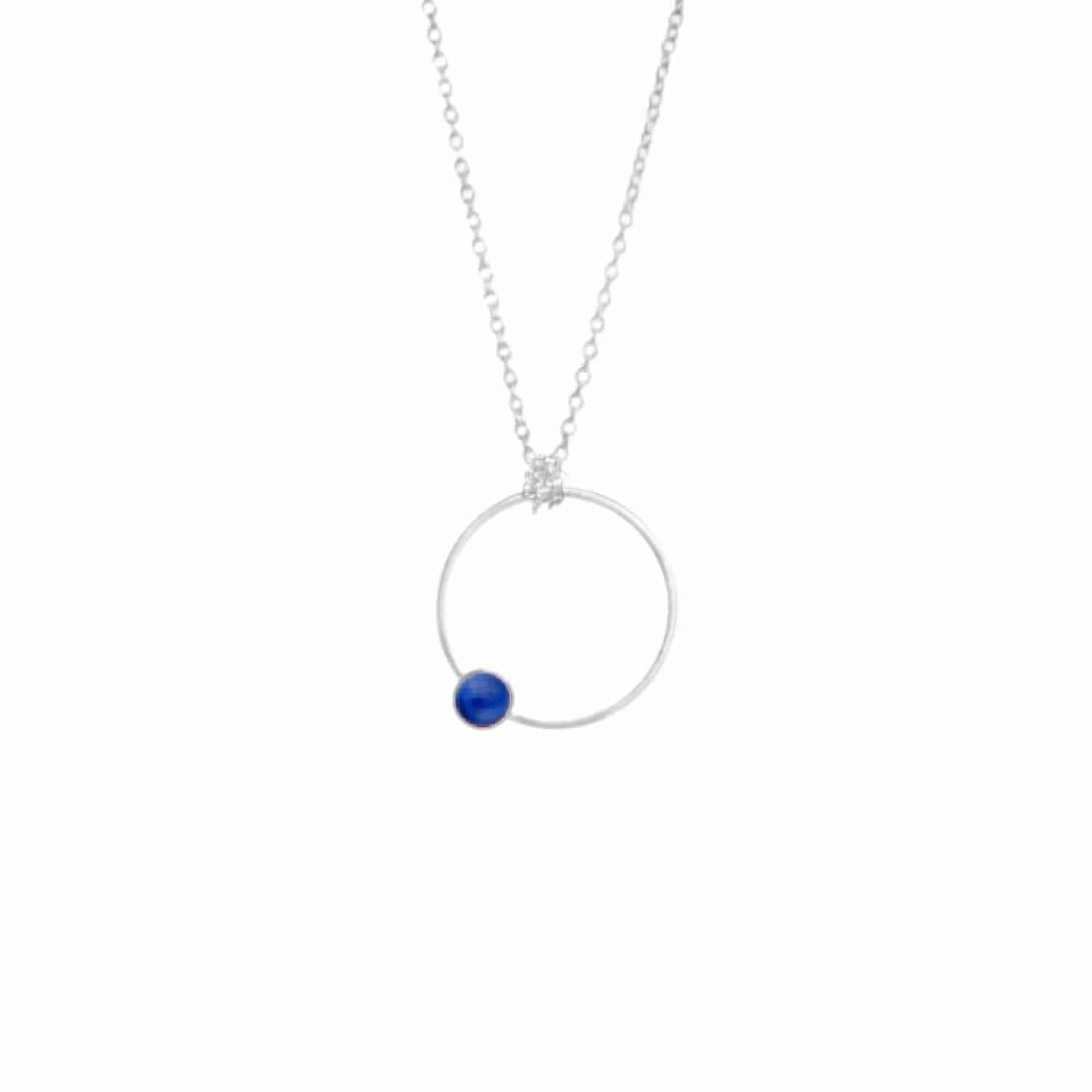 EVELYNE-M PETIT POINT | Lapislazuli Orbit - Necklace - Silver