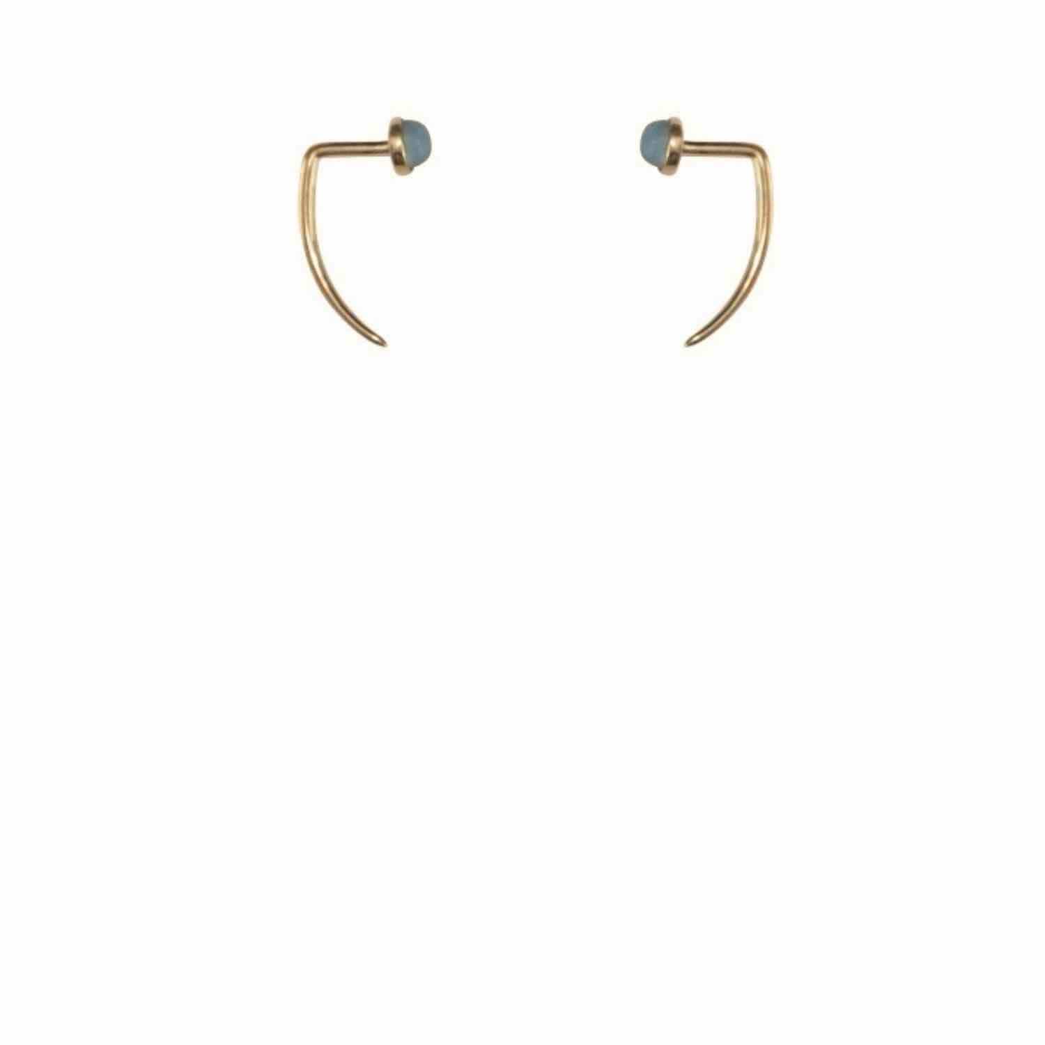 EVELYNE-M PETIT POINT | Larimar - EarSpike - 18 Karat Gold