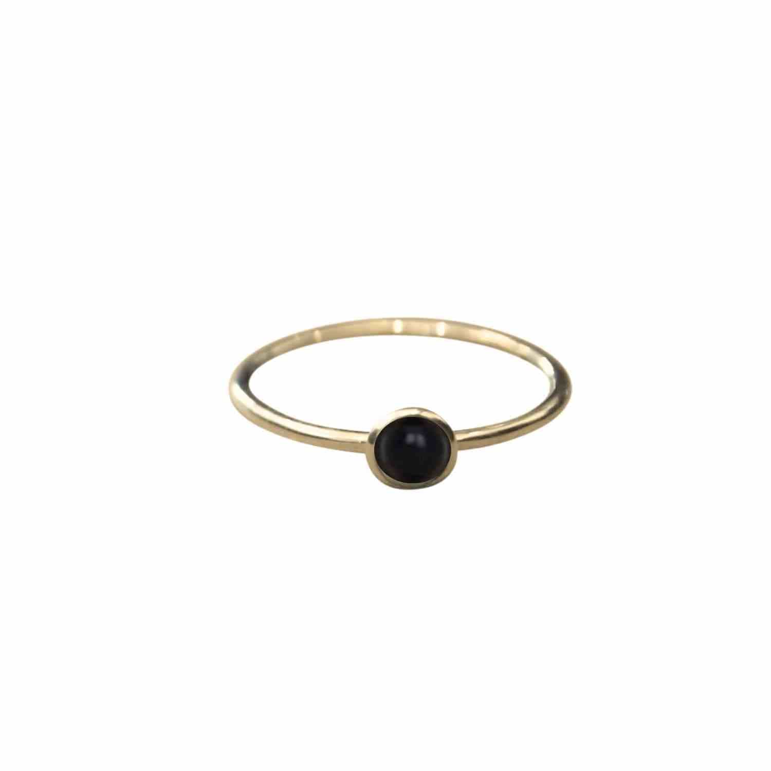 EVELYNE-M PETIT POINT | Onyx - Ring - Gold