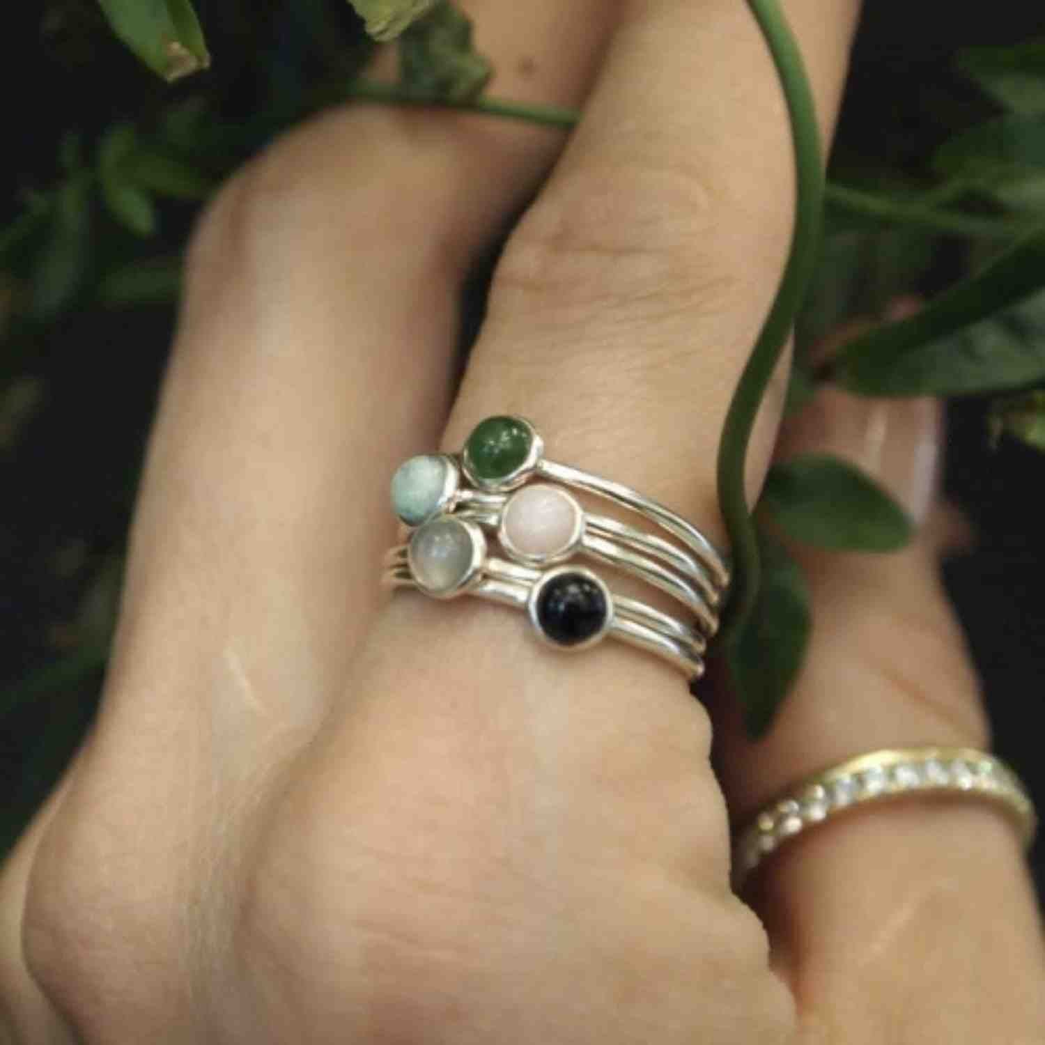 EVELYNE-M PETIT POINT | Onyx - Ring - Silver