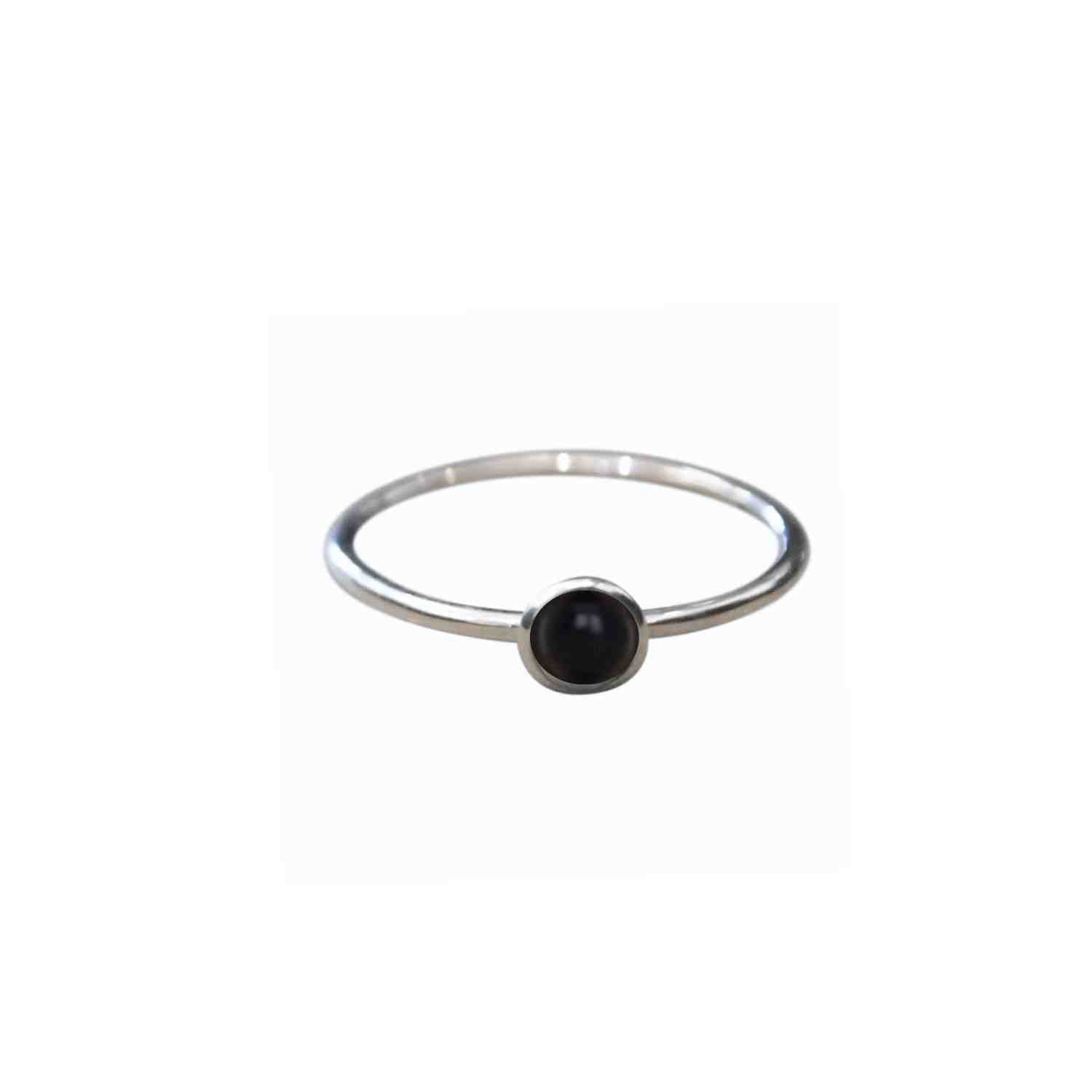 EVELYNE-M PETIT POINT | Onyx - Ring - Silver