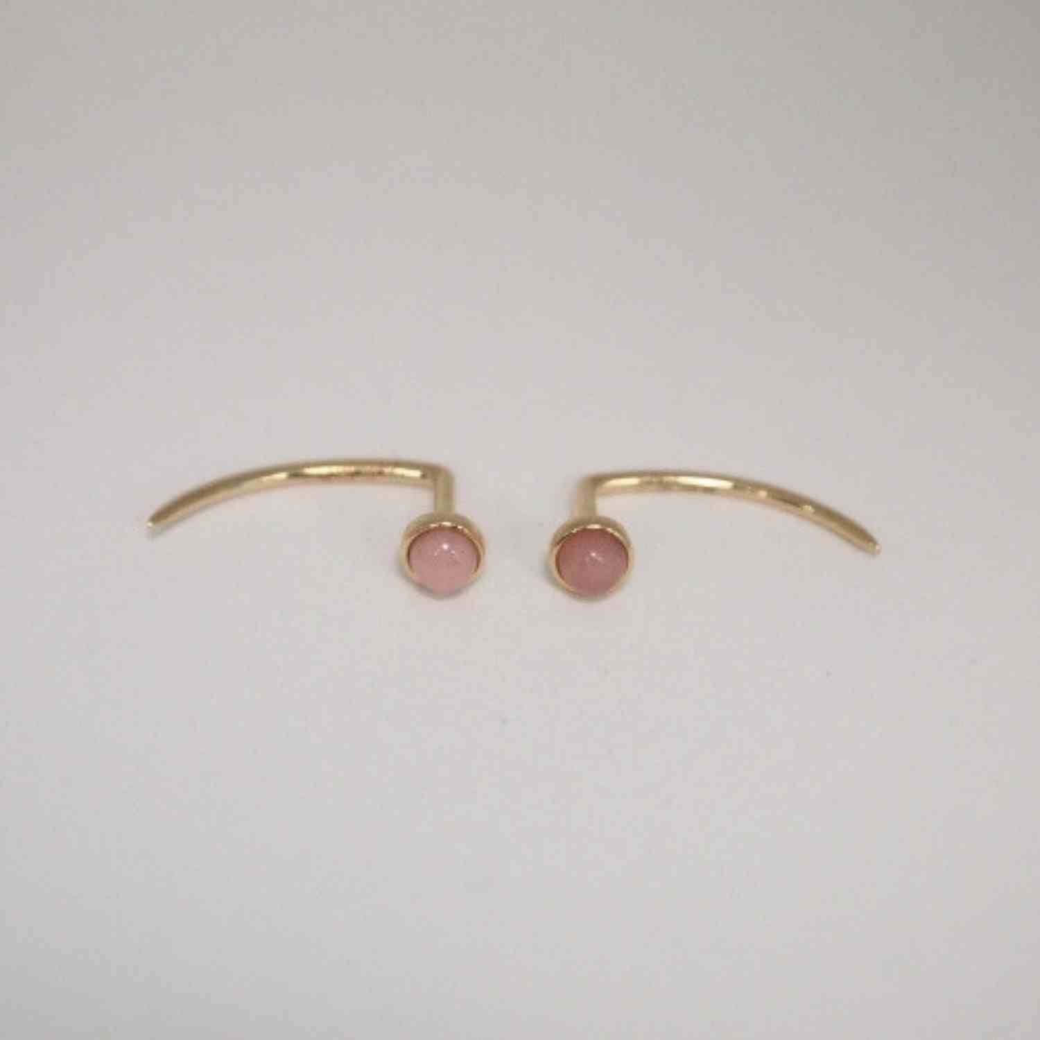 EVELYNE-M PETIT POINT | Pink Opal - EarSpike - 18 Karat Gold