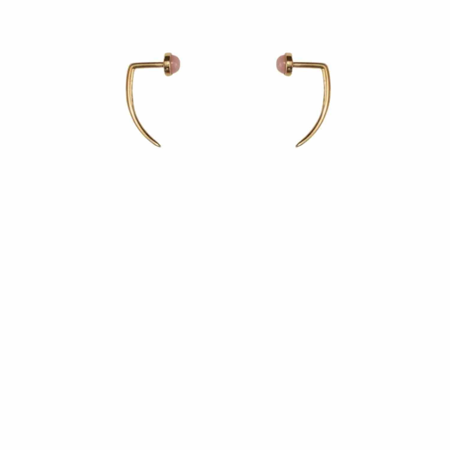 EVELYNE-M PETIT POINT | Pink Opal - EarSpike - 18 Karat Gold