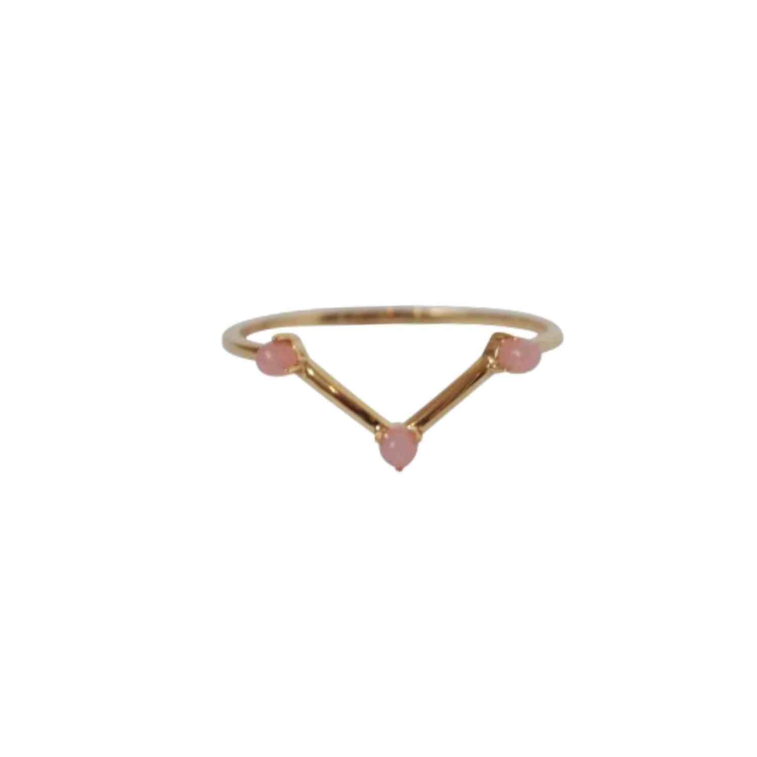EVELYNE-M PETIT POINT | Pink Opal Musca Constellation - Ring - 18 Karat Gold