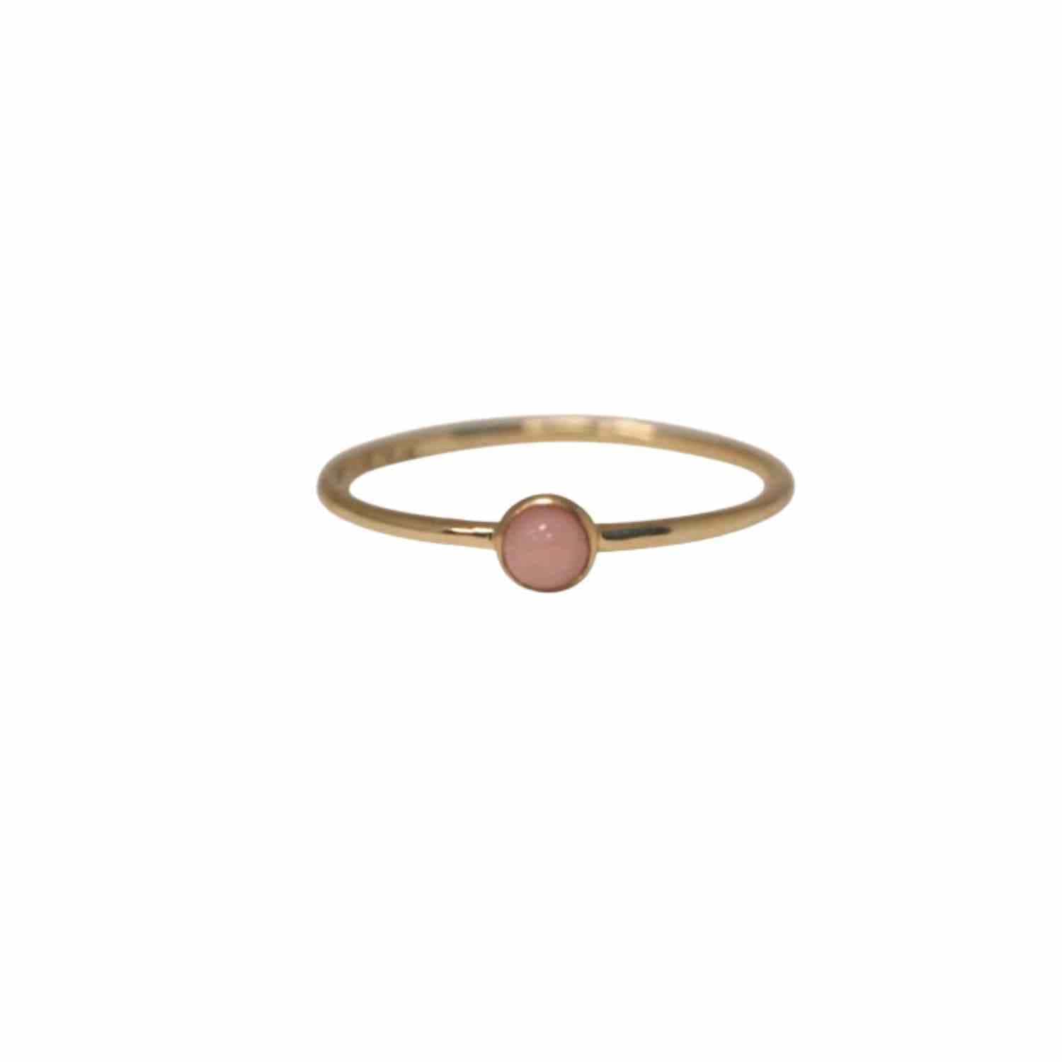 EVELYNE-M PETIT POINT | Pink Opal Petit - Ring - 18 Karat Gold