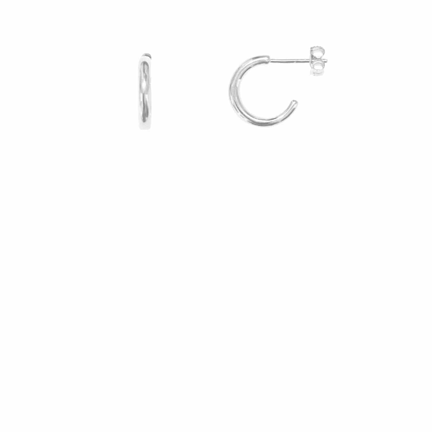 EVELYNE-M SMILODON | Thorn Small - Stud Huggie Creole - Silver
