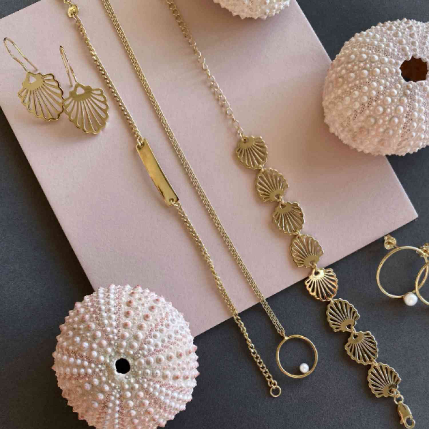 EVELYNE-M SOPHIE | Nature Pearl Orbit - Necklace - Gold