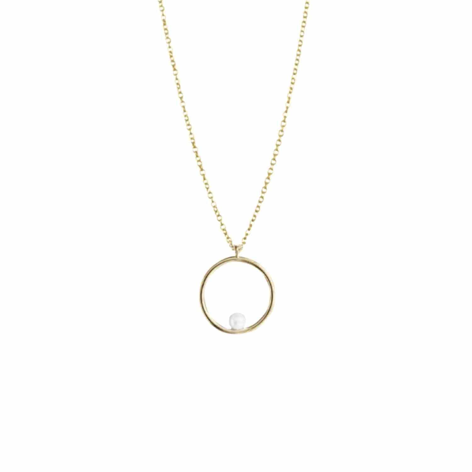 EVELYNE-M SOPHIE | Nature Pearl Orbit - Necklace - Gold
