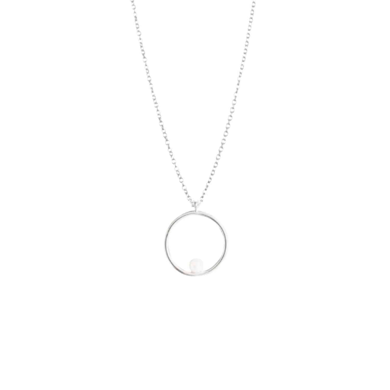 EVELYNE-M SOPHIE | Nature Pearl Orbit - Necklace - Silver