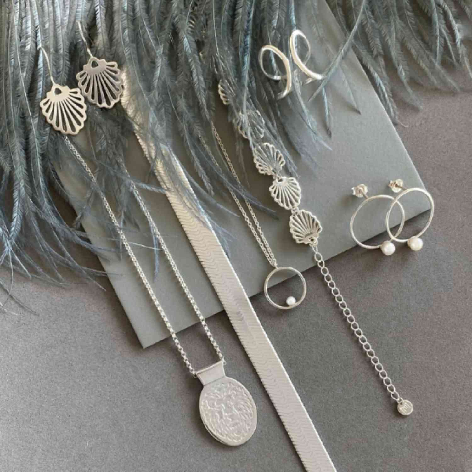 EVELYNE-M SOPHIE | Nature Pearl Orbit - Necklace - Silver