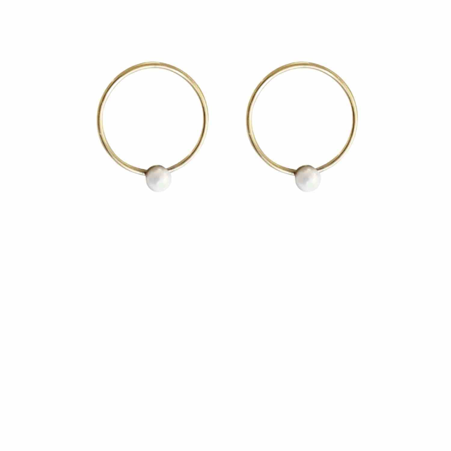 EVELYNE-M SOPHIE | Nature Pearl Orbit - Stud Earring - Gold