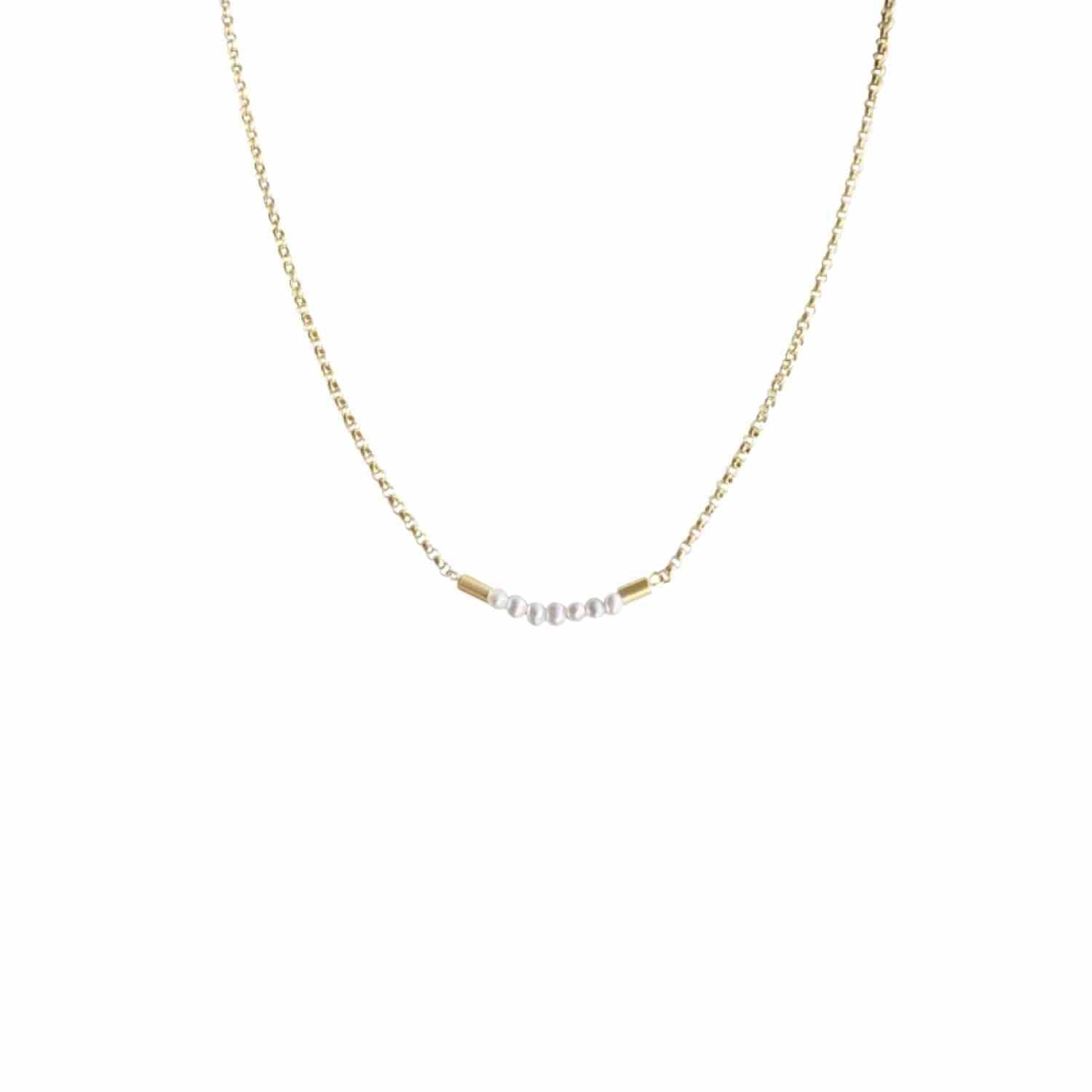EVELYNE-M 42cm SOPHIE | Nature Pearl Seven - Collier - Gold