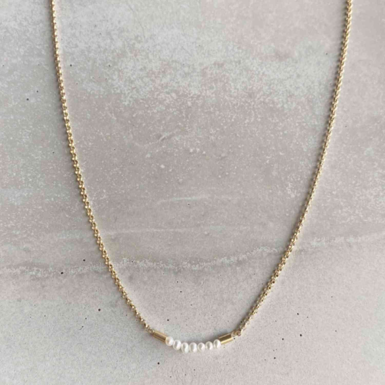 EVELYNE-M 42cm SOPHIE | Nature Pearl Seven - Collier - Gold