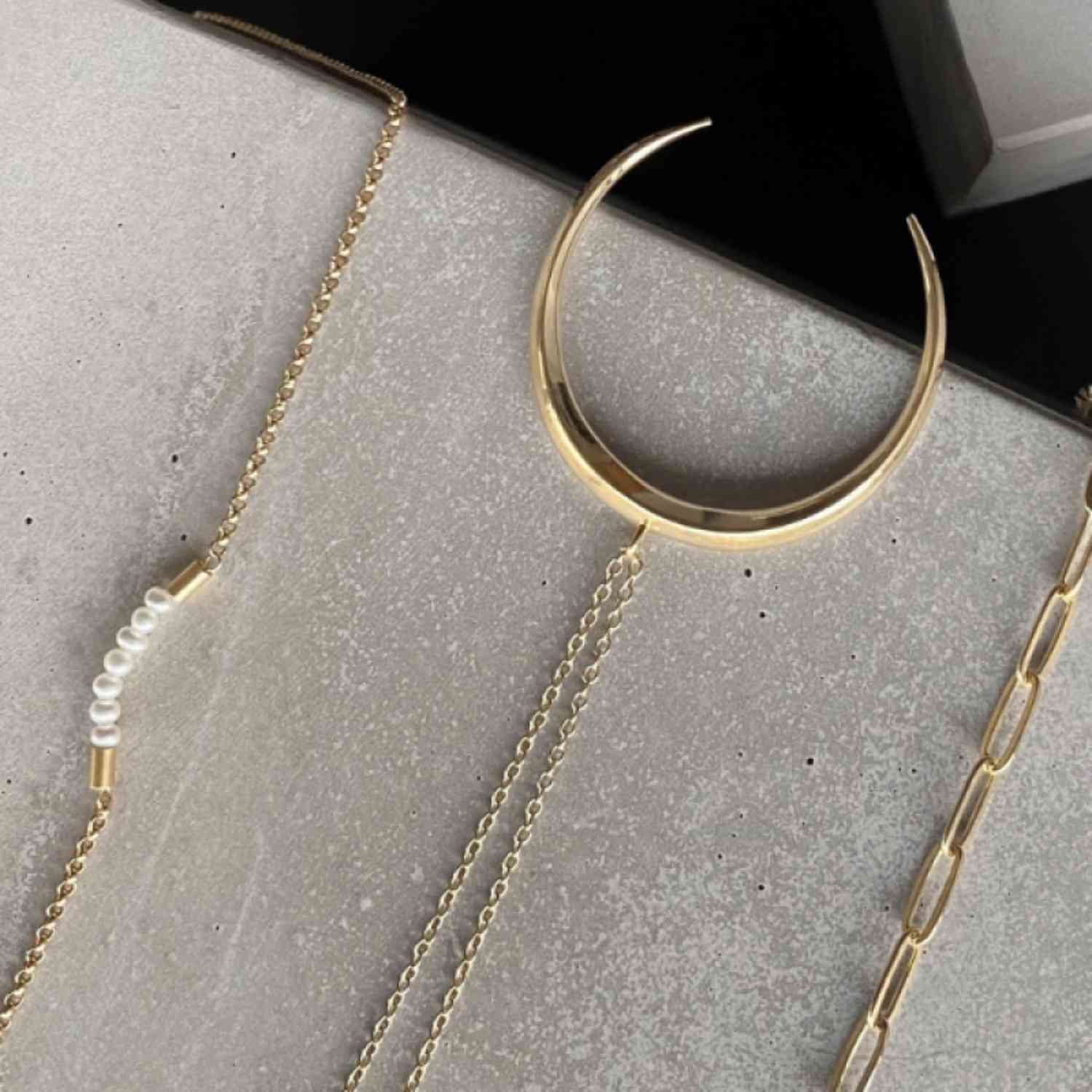 EVELYNE-M 42cm SOPHIE | Nature Pearl Seven - Collier - Gold