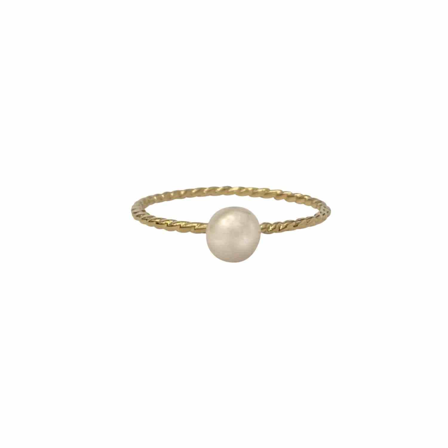 EVELYNE-M SOPHIE | Nature Pearl Twist - Ring - 18 Karat Gold