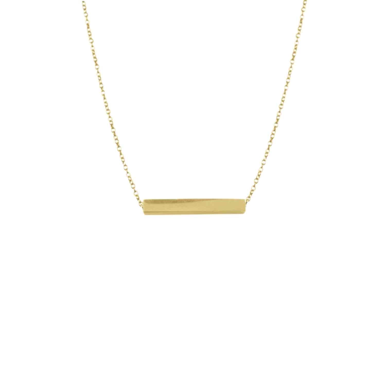 EVELYNE-M 40-45cm STRIPES&JOIST | Bar Cube - Necklace - Gold