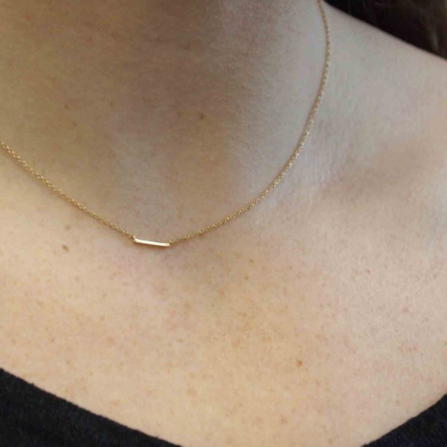 EVELYNE-M 38-42cm STRIPES&JOIST | Bar - Necklace - Gold