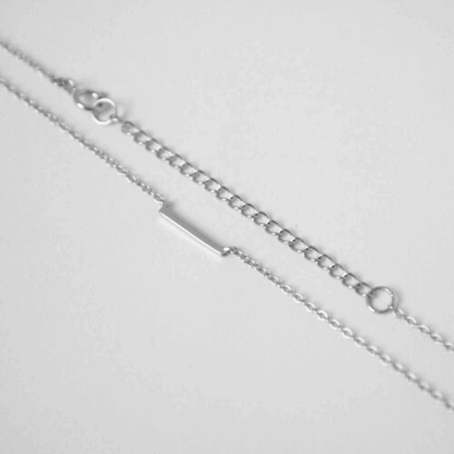 EVELYNE-M 38-42cm STRIPES&JOIST | Bar - Necklace - Silver