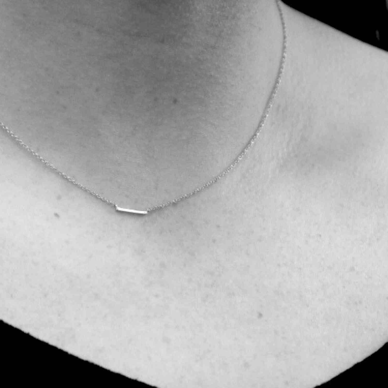 EVELYNE-M 38-42cm STRIPES&JOIST | Bar - Necklace - Silver