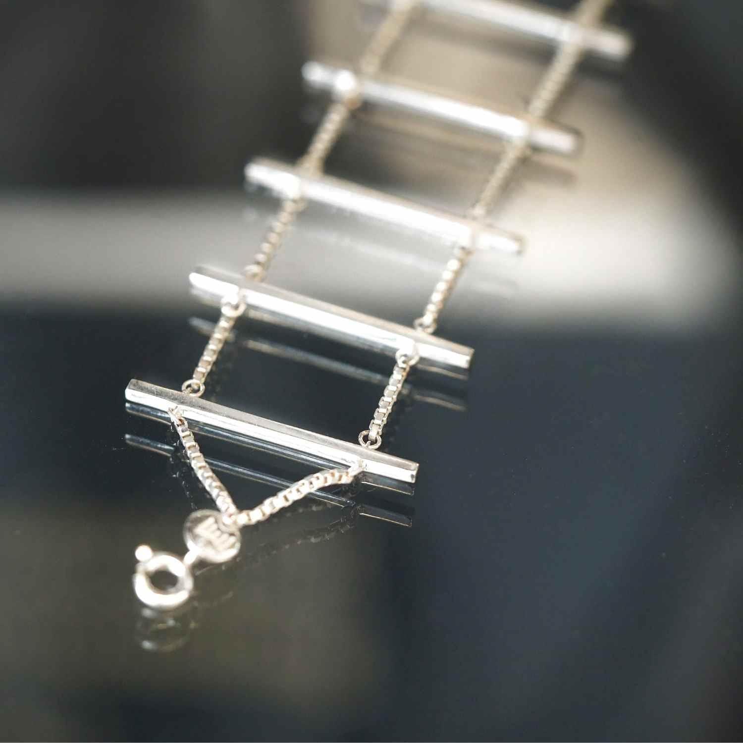 EVELYNE-M 14-18cm STRIPES&JOIST | Bar Row Mega - Bracelet - Silver