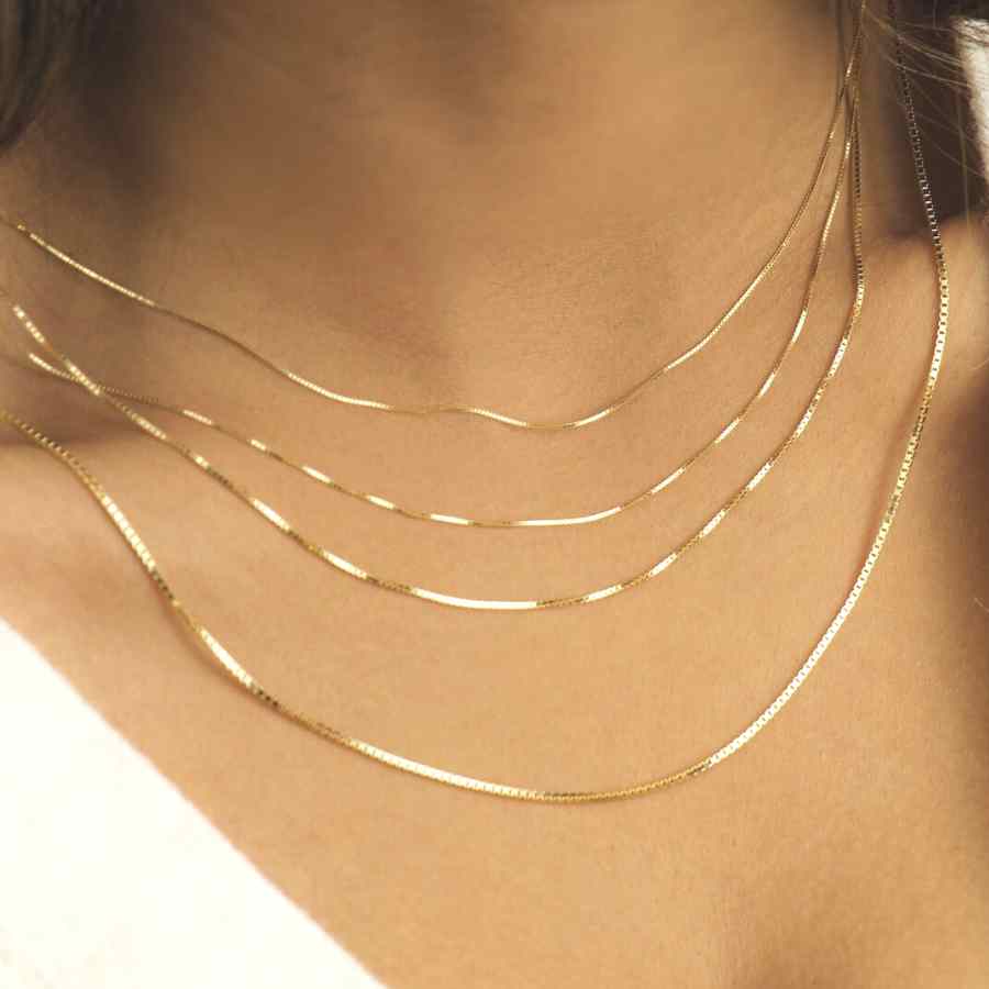 EVELYNE-M STRIPES&JOIST | Classic (0.8) - Collier - 18 Karat Gold