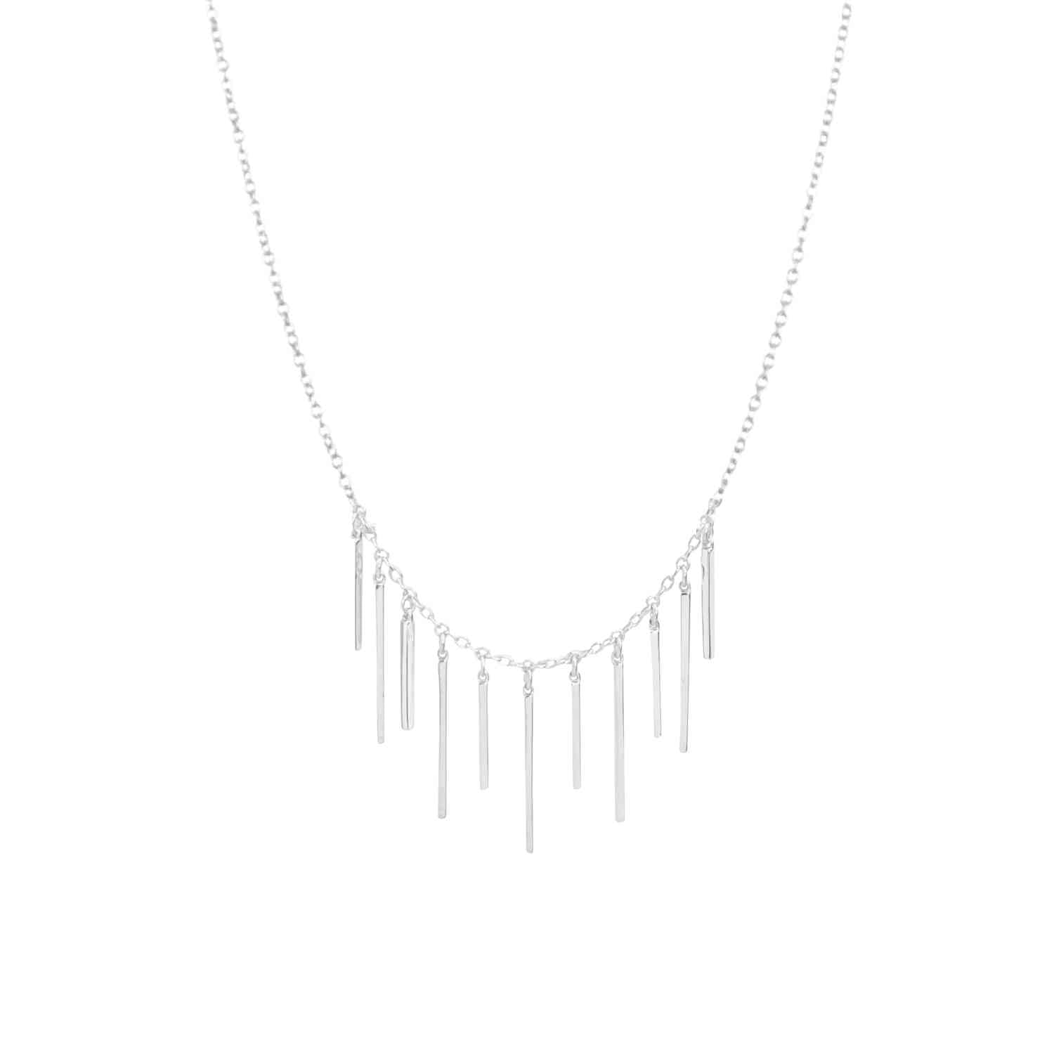 EVELYNE-M 38-42cm STRIPES&JOIST | Eleven Orbit - Necklace - Silver